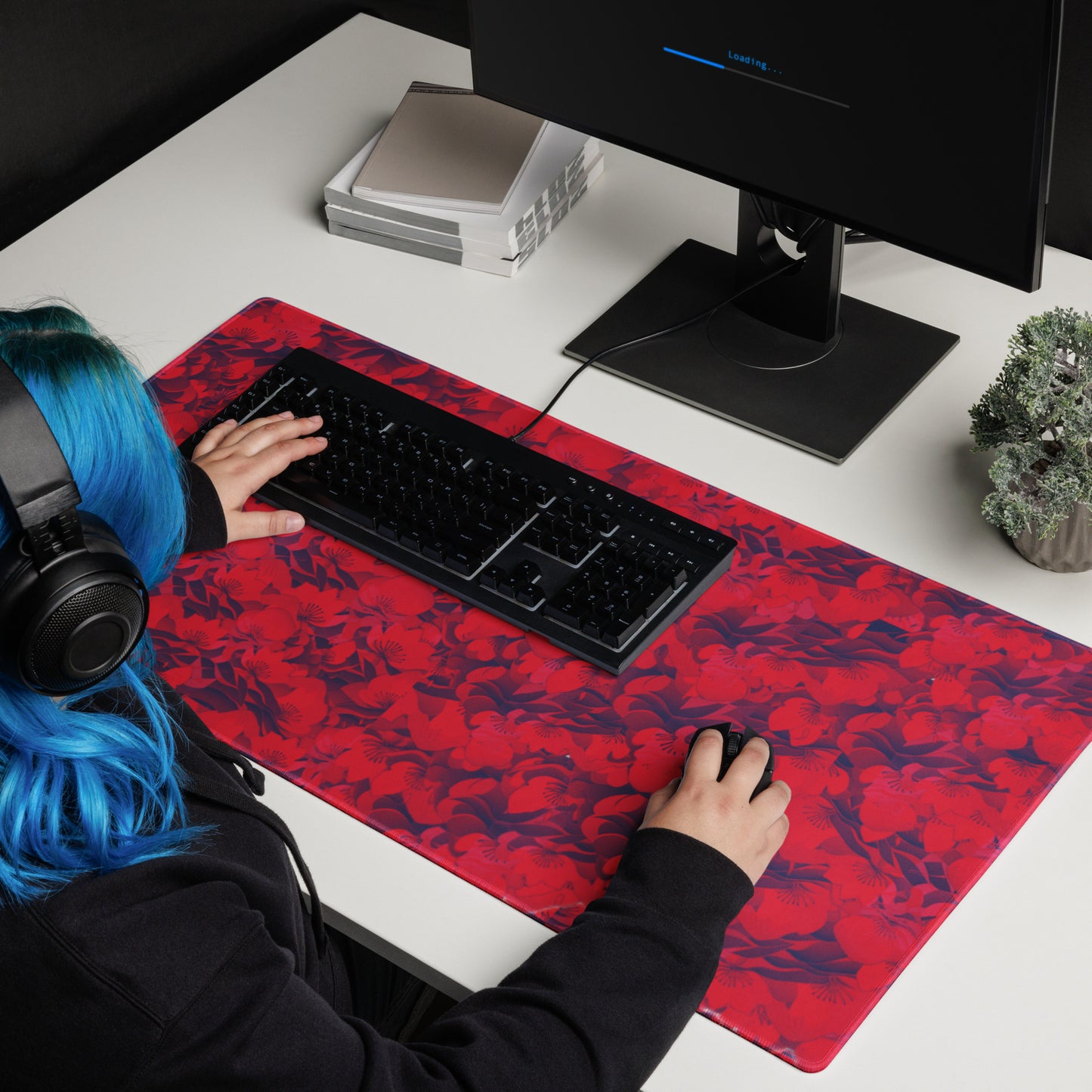 RNDMs Red Flower Mouse Pad